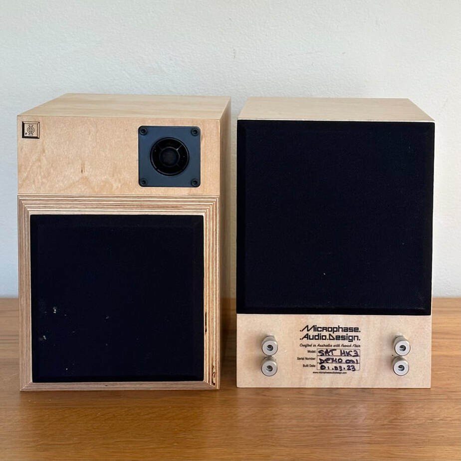 A pair of Microphase SAT MK3.3 loudspeakers