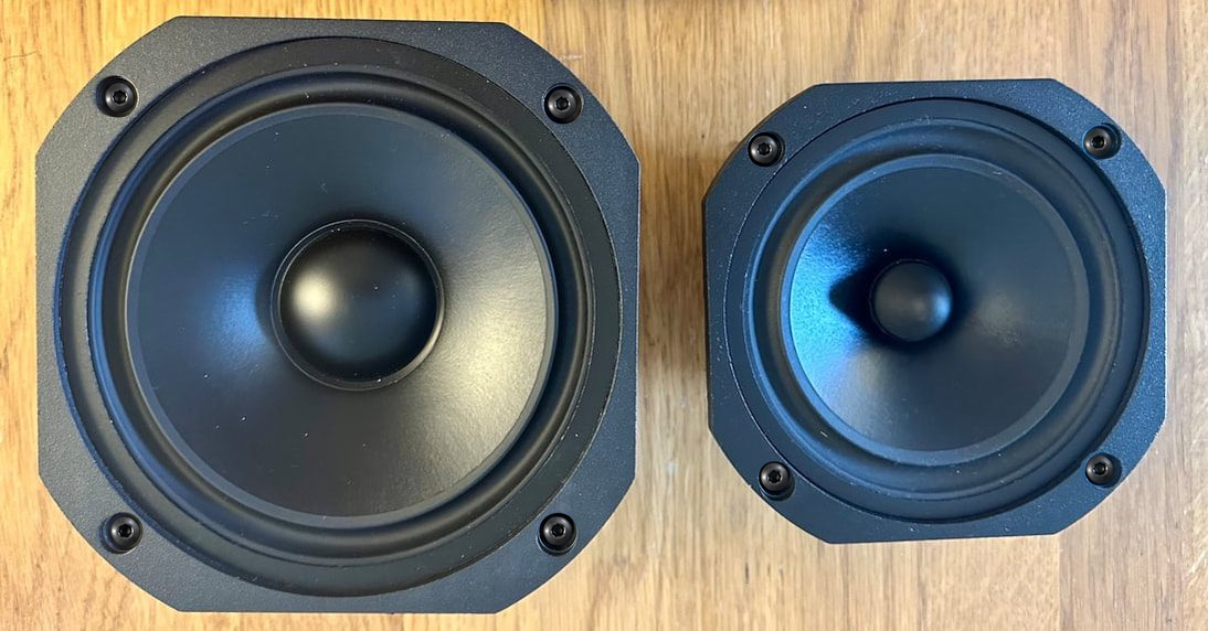 Close detail of Microphase loudspeaker drivers