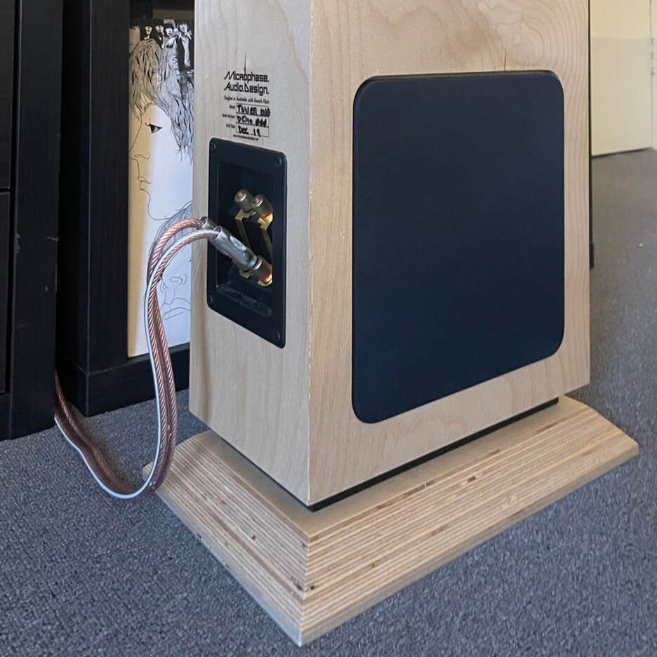 Tower One plinth and bi-wiring connections